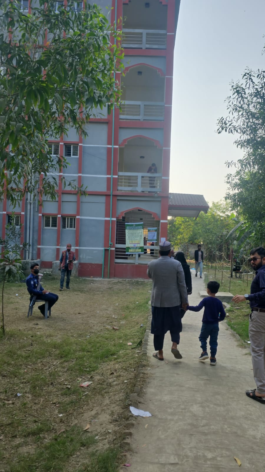 Voters heading to polling stations in Sultanpur Union, Brahmanbaria Sadar.